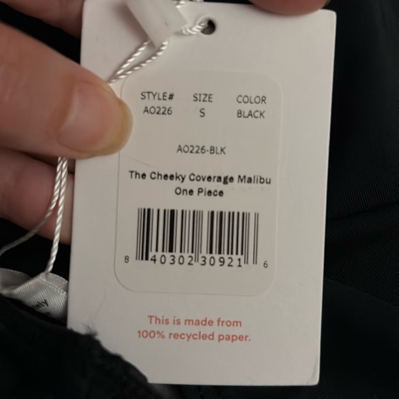 Andie Swim The Cheeky Malibu One Piece Swimsuit Black size S NWT - Picture 6 of 8